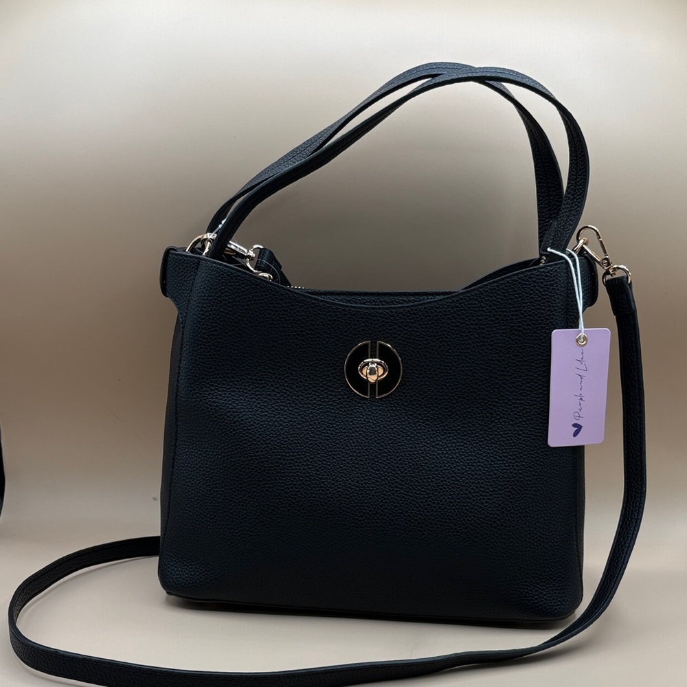 Purple and Lilac Black Handbag NWT